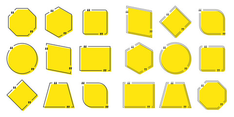 Quote box frame on white background