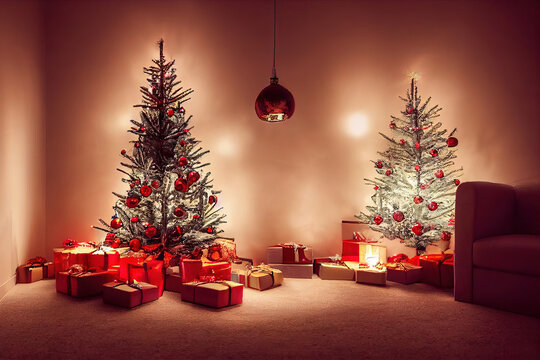 Weihnachtszimer - AI Digital Generated - Illustartion