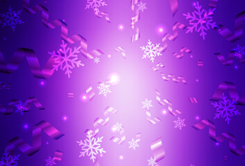 Fototapeta na wymiar Light Purple, Pink vector template in carnival style.