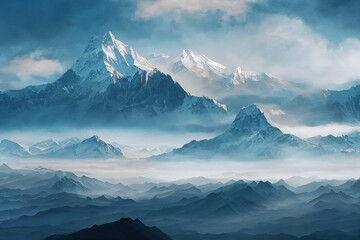 View of a beautiful mountain range