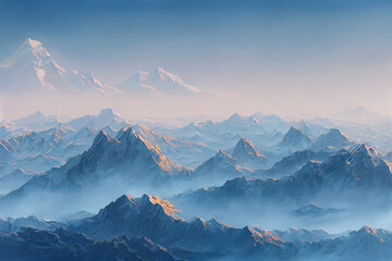 View of a beautiful mountain range