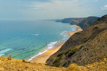 View on Praia da Cordoama, beach on the east coast of Algarve, Portugal