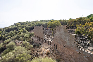 Aigai Ancient City ruins, the city is one of the 12 Aiol cities in Western Anatolia.