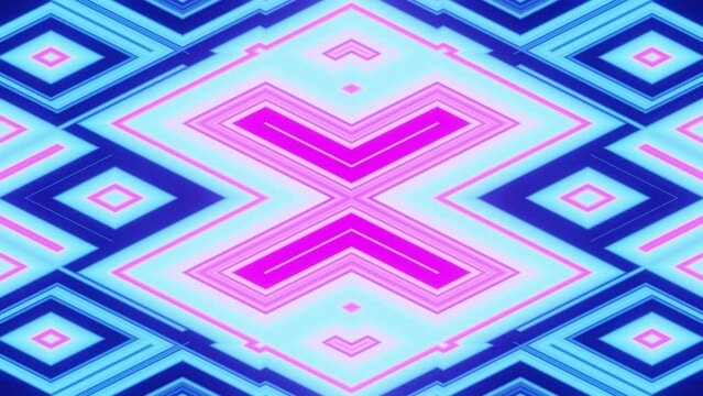 Party background VJ loop blue and perple X letter