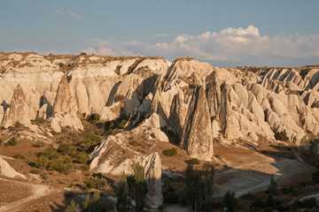 Beautiful mountains in Cappadocia. Open Air Museum, Goreme National Park. High quality photo