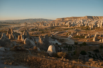 Beautiful mountains in Cappadocia. Open Air Museum, Goreme National Park. High quality photo