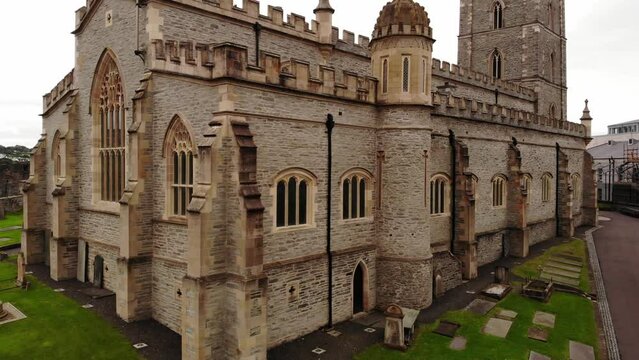 St. Columba's Church, Long TowerAerial view Derry