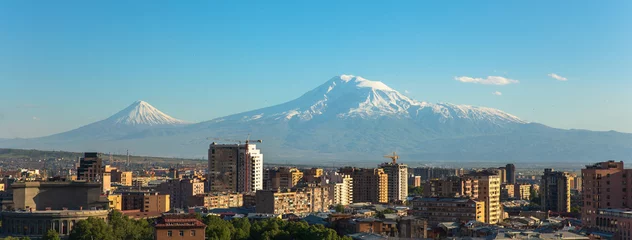 Fotobehang Mount Ararat in the background of Yerevan © Daniel