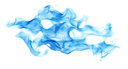 isolated on white blue fire splash