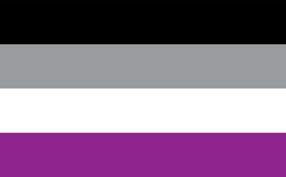 Asexual Flag - one of a community of LGBTQ pride sexual minorities.