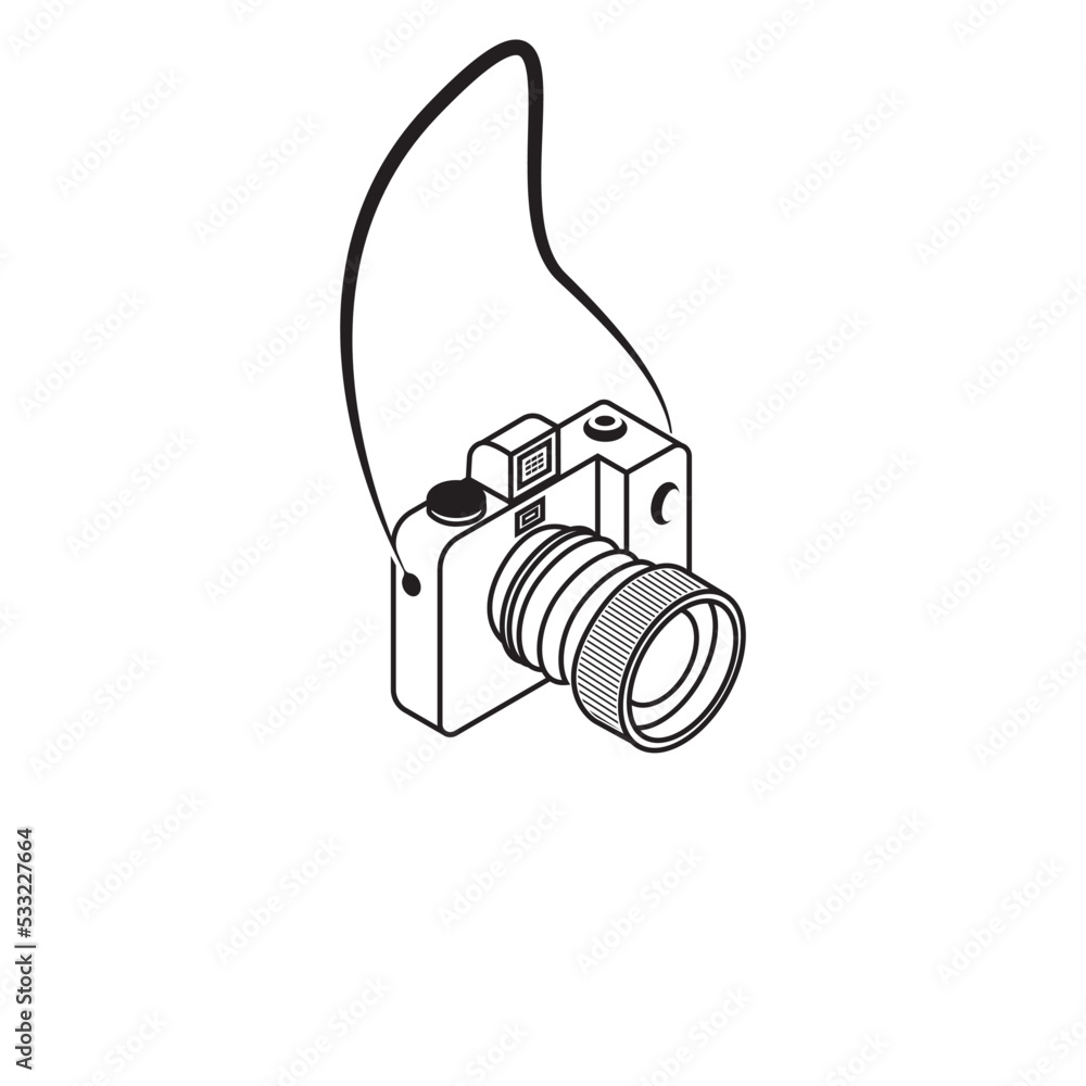 Wall mural camera icon vector