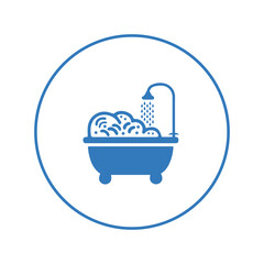 Bathing container tub plunge icon | Circle version icon |