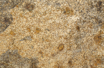 The texture of the stone with different shades of brown and spots.