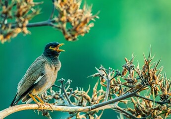Muna bird on a branch
