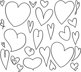 seamless background with hearts