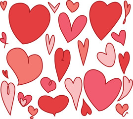 seamless background with hearts