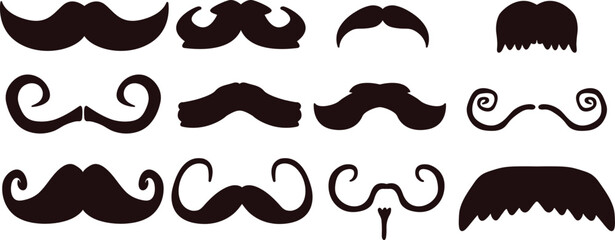 set of mustaches