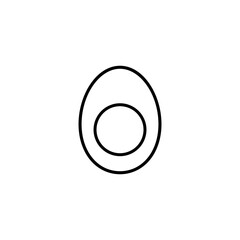 Boiled egg icon vector food sign