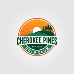 Modern Badge Golf Club Logo Design