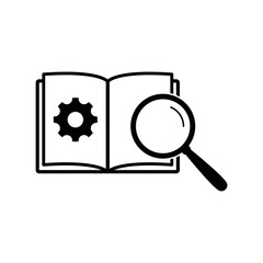 user manual icon black vector