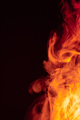 fire and smoke gradient red and yellow