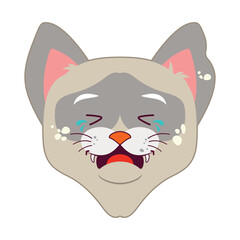 cat crying face cartoon cute	