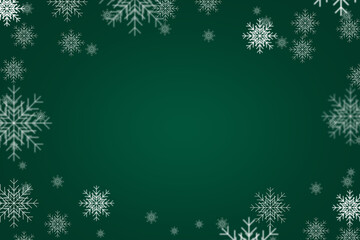 Winter, christmas banner with flying snowflakes and copy space. Greeting card, frame, background, winter illustration. Christmas background for text. High quality illustration