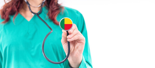 Benin national healthcare system female doctor