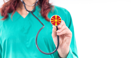North Macedonia national healthcare system female doctor