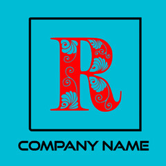 Company logo Set in red, blue and black with a placeholder text template. Resizable and editable vector format.