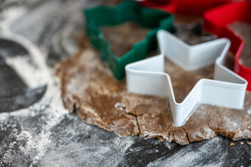 Star Christmas Cookie Cutter on Dough