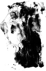 Grunge Black And White Painting Overlay 6. Great as an overlay and as a background for psychedelic and surreal images.