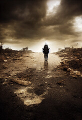 lone wonder, post-apocalyptic scene_1