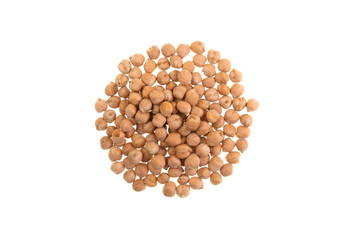 Pulses – Chick Peas on White Background