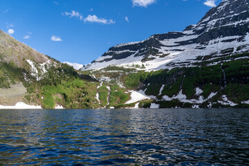 Cameron Lake in Waterton Lakes National Park, in Alberta Canada