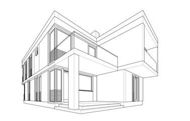 Architectural drawing of a house