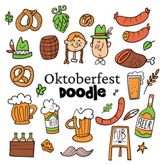 Oktoberfest Doodle colored