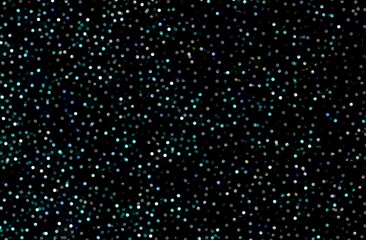 Blue glitter on black background isolated. A lot of sparkles formless textured illustration.