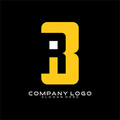 Abstract letter R and B design logo vector.