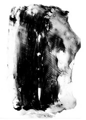 Grunge Black And White Painting Overlay 4. Great as an overlay and as a background for psychedelic and surreal images.