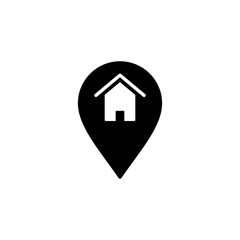 Address icon vector for web and mobile app. home location sign and symbol. pinpoint