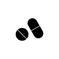 Pills icon vector for web and mobile app. capsule icon. Drug sign and symbol