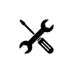 Repair tools icon vector for web and mobile app. tool sign and symbol. setting icon. Wrench and screwdriver. Service