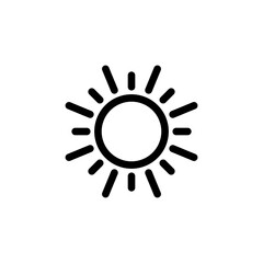 Sun icon vector for web and mobile app. Brightness sign and symbol.