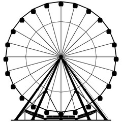 Carousel Silhouette Vector Vector Illustration Of Carousel Isolated On White Background.