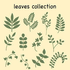 pattern with green leaves