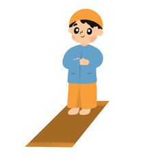 Kids prayer illustration