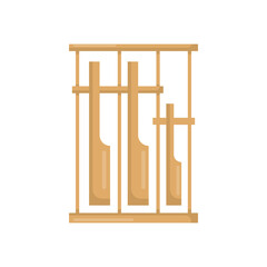 Vector graphic of angklung. Bamboo angklung illustration with flat design style. Suitable for content design assets