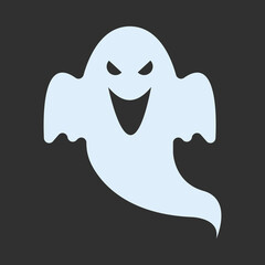 Vector graphic of ghost. Simple ghost illustration with flat design style. Suitable for content design assets
