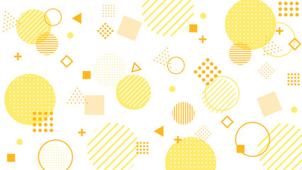 abstract background with yellow geometric patterns - obrazy, fototapety, plakaty